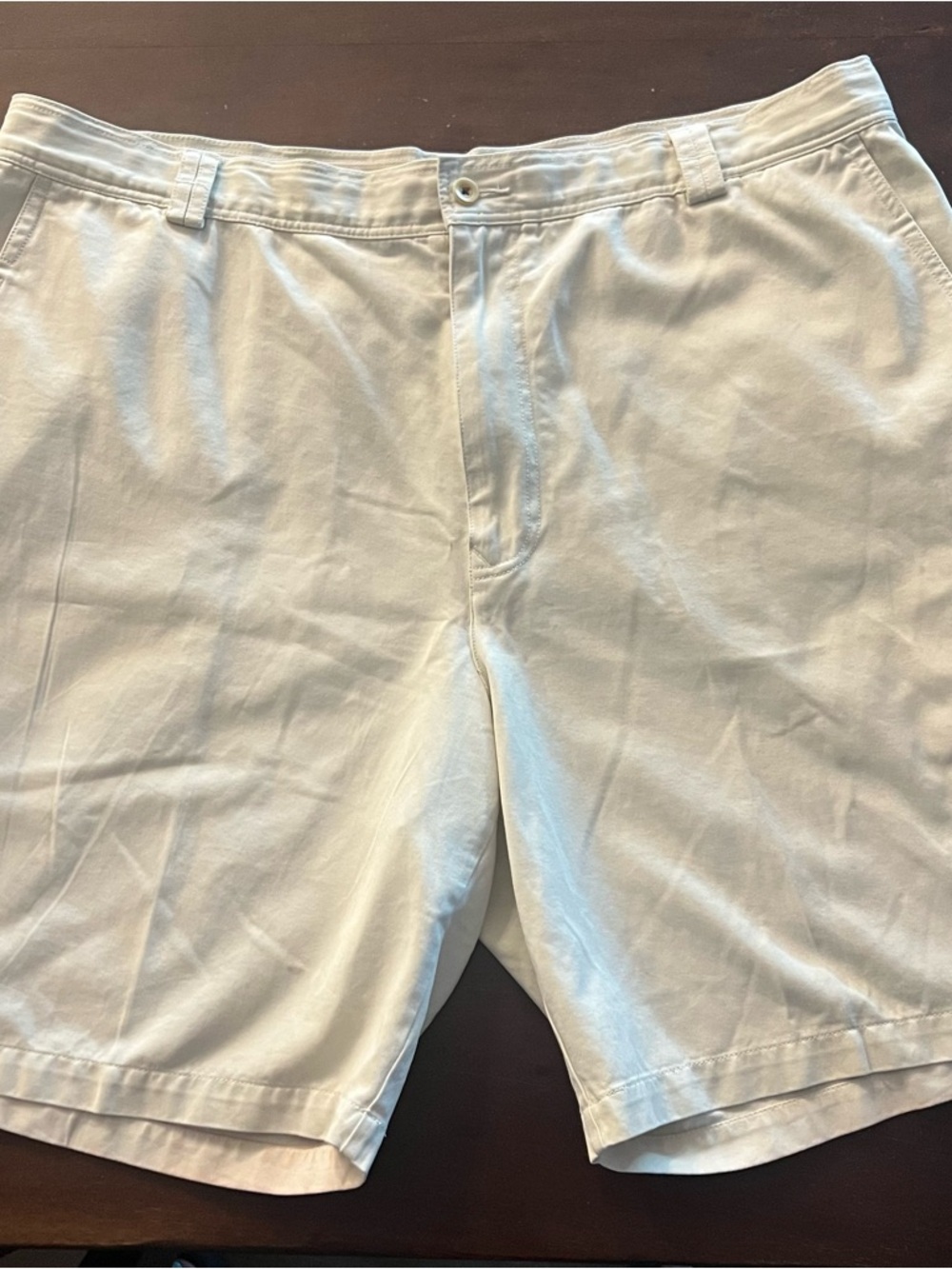 Tommy Bahama Light Beige Flat Front Men's Shorts - Size 40